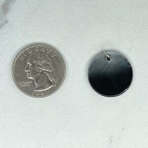 Black and Gray Ombre Shell Upcycled Pendant